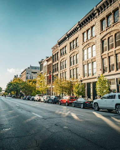 The Highlands neighborhood in Louisville with tree-lined streets and local restaurants