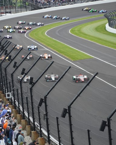 Indianapolis Motor Speedway grandstands on race day
