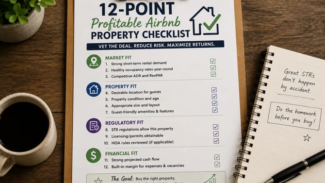 12-Point Profitable Airbnb Property Checklist